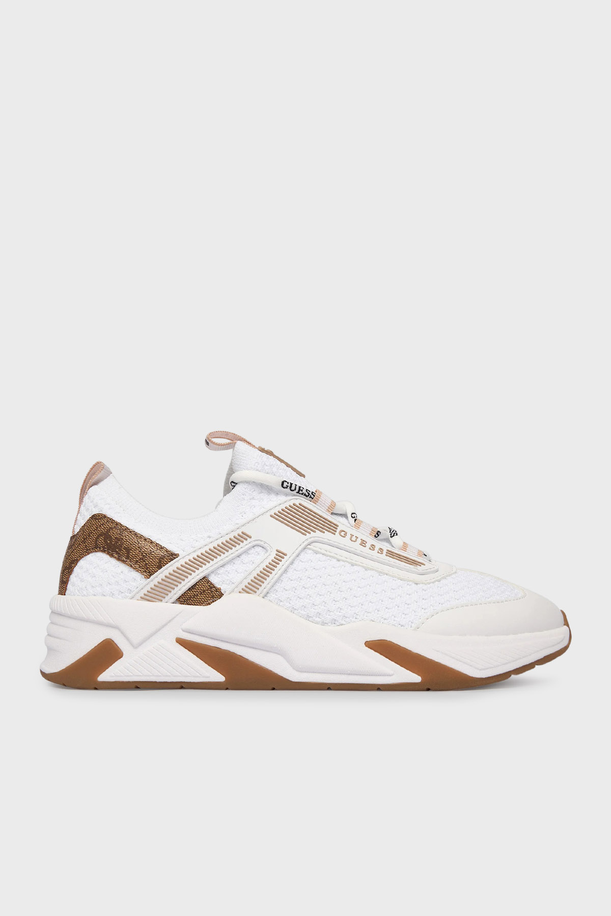 Guess Genga Logolu Bağcıklı Sneaker   FLPGENFAP12 Kadın Ayakkabı FLPGEN FAP12 WHITE BEYAZ