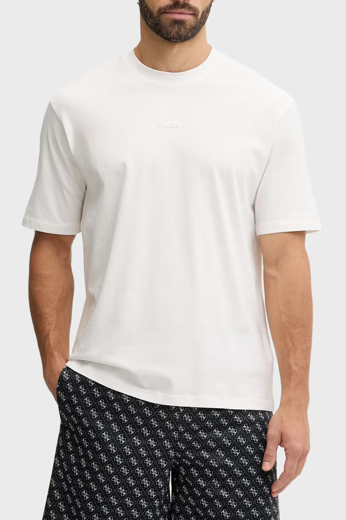 Guess Giano Pamuklu Regular Fit Logolu Bisiklet Yaka  Z6RI16I3Z14 Erkek T Shirt Z6RI16 I3Z14 G018 BEYAZ