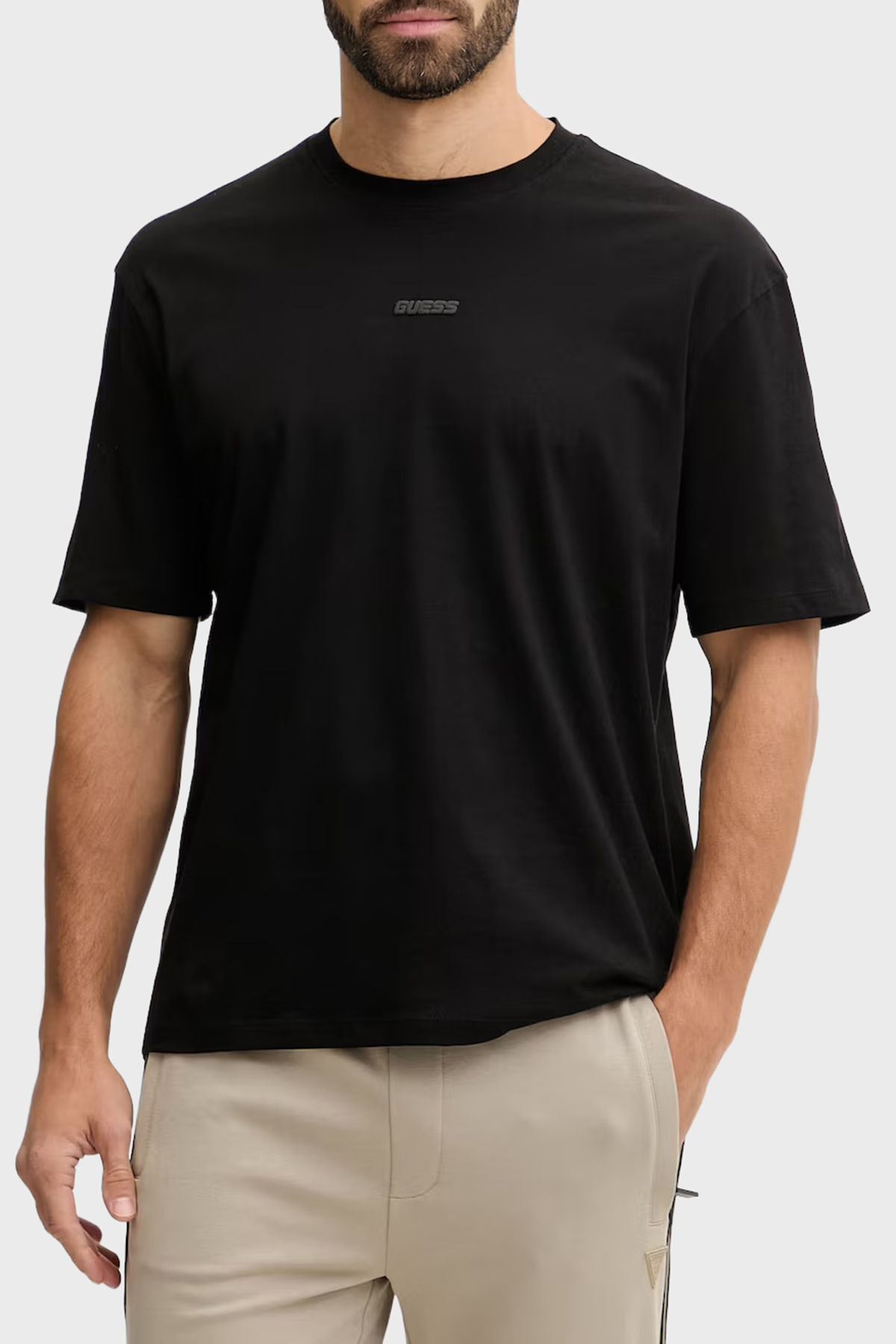 Guess Giano Pamuklu Regular Fit Logolu Bisiklet Yaka  Z6RI16I3Z14 Erkek T Shirt Z6RI16 I3Z14 JBLK SİYAH