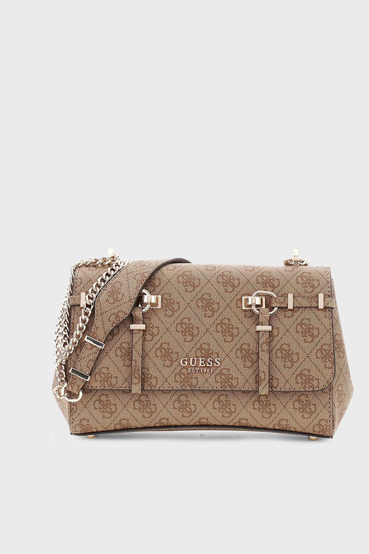 Guess Logolu Ayarlanabilir Zincir Askılı  HWSG9917210 Kadın Çanta HWSG99 17210 LTL KAHVE