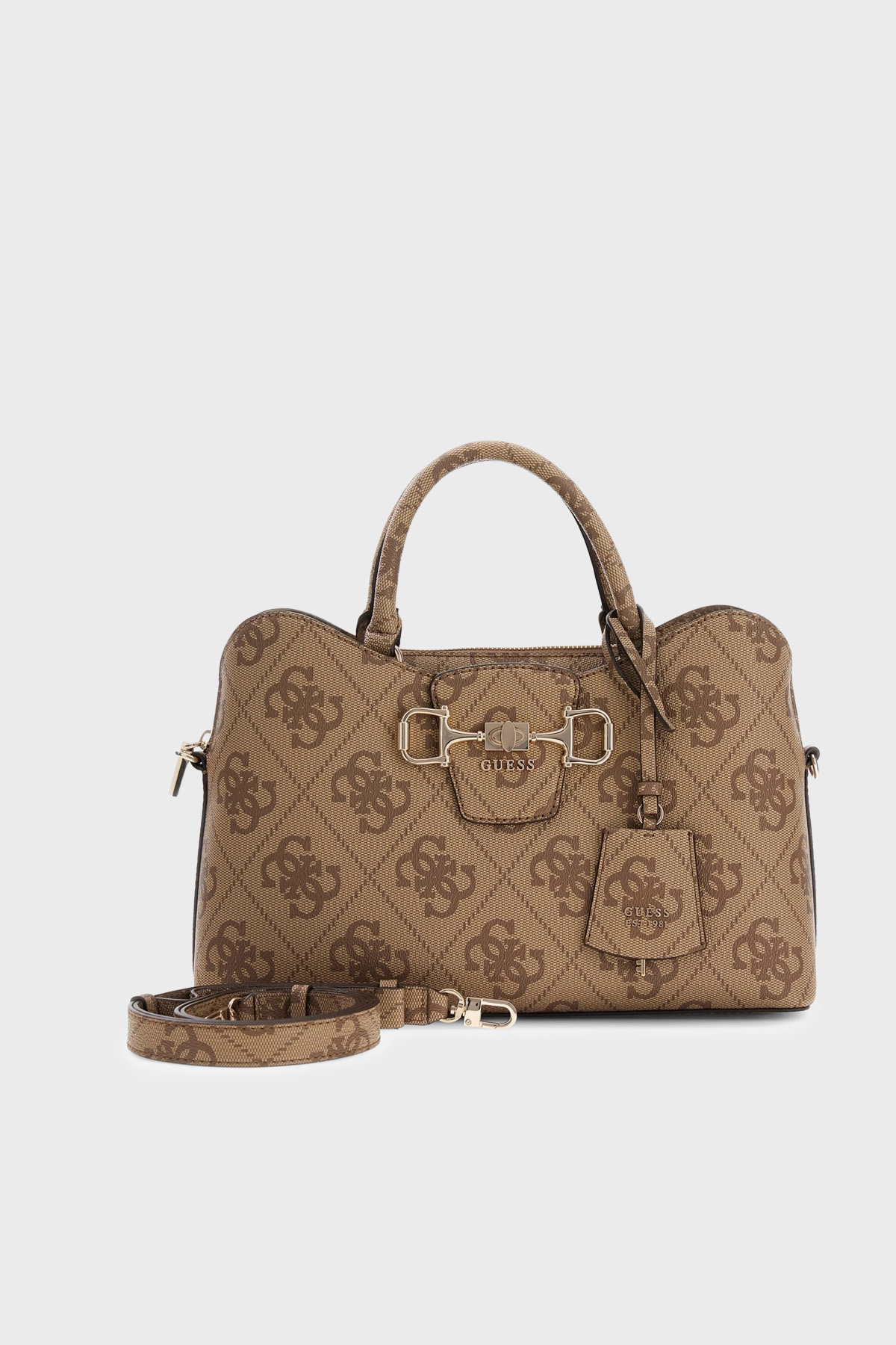 Guess Logolu Çıkarılabilir Askılı  HWOS9924060 Kadın Çanta HWOS99 24060 LTL KAHVE