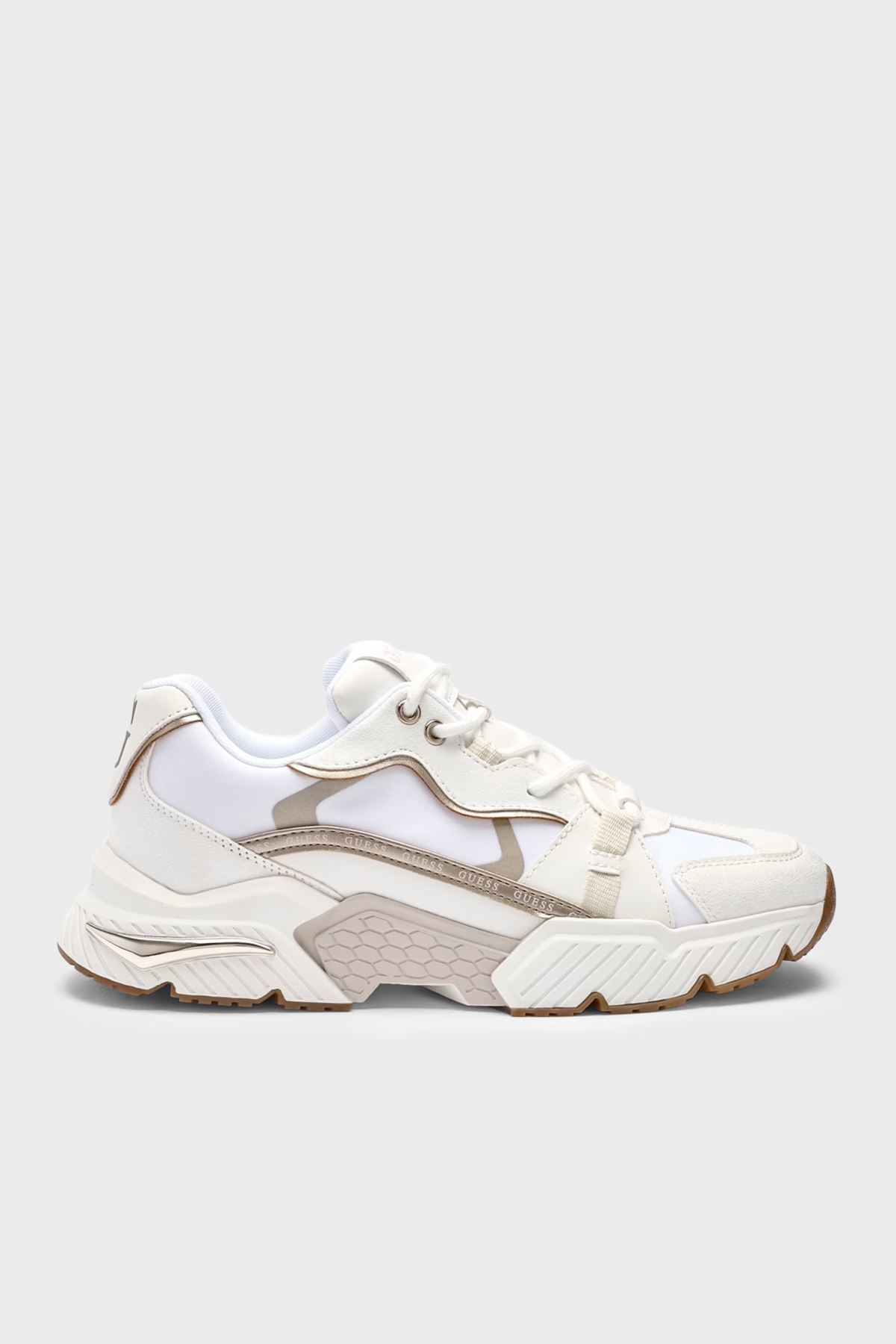 Guess Logolu Kalın Taban Sneaker  FLJCR6ELE12 Kadın Ayakkabı FLJCR6 ELE12 GOLD GOLD