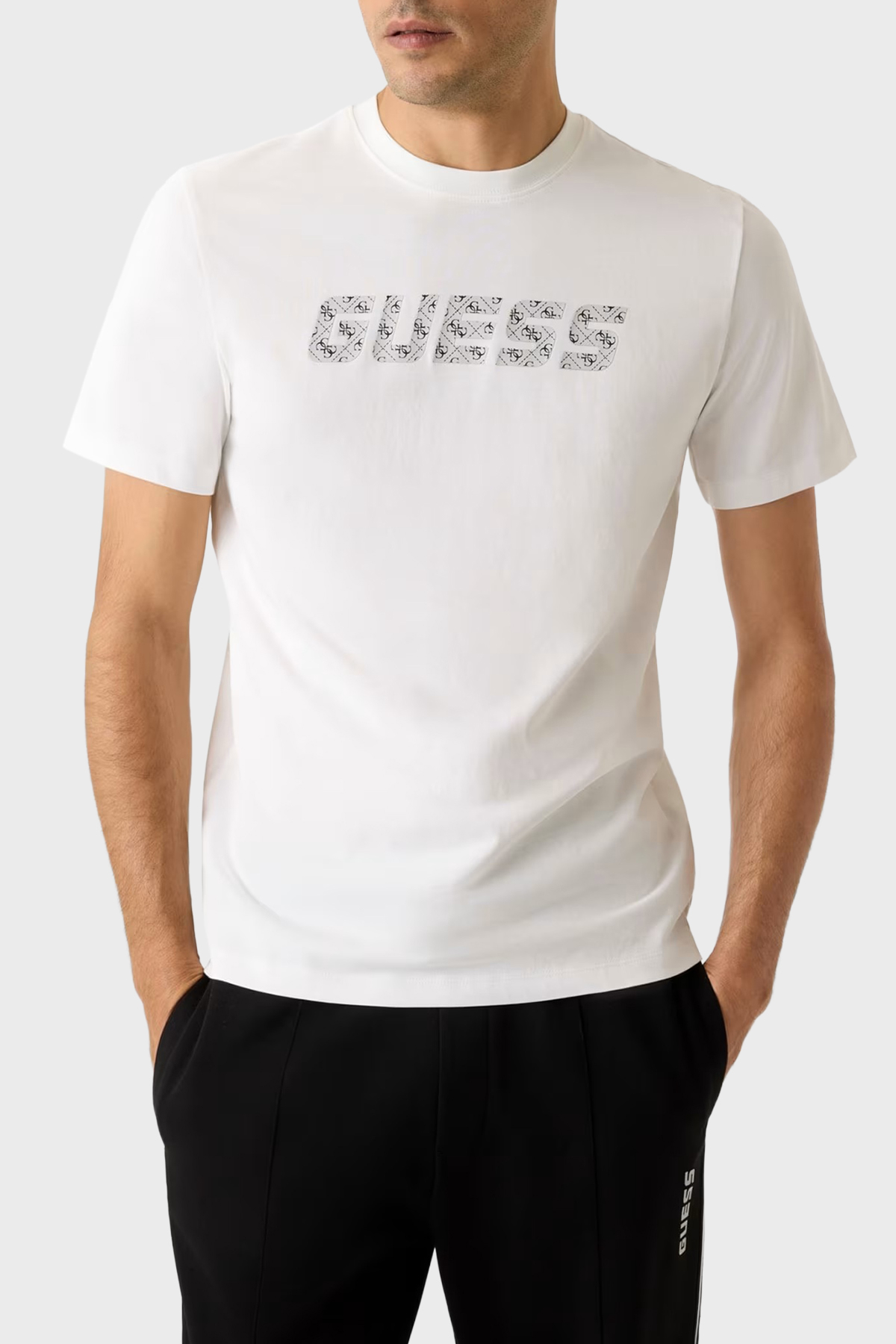 Guess Maska Pamuklu Regular Fit Logolu Bisiklet Yaka  Z6RI15I3Z14 Erkek T Shirt Z6RI15 I3Z14 G018 BEYAZ