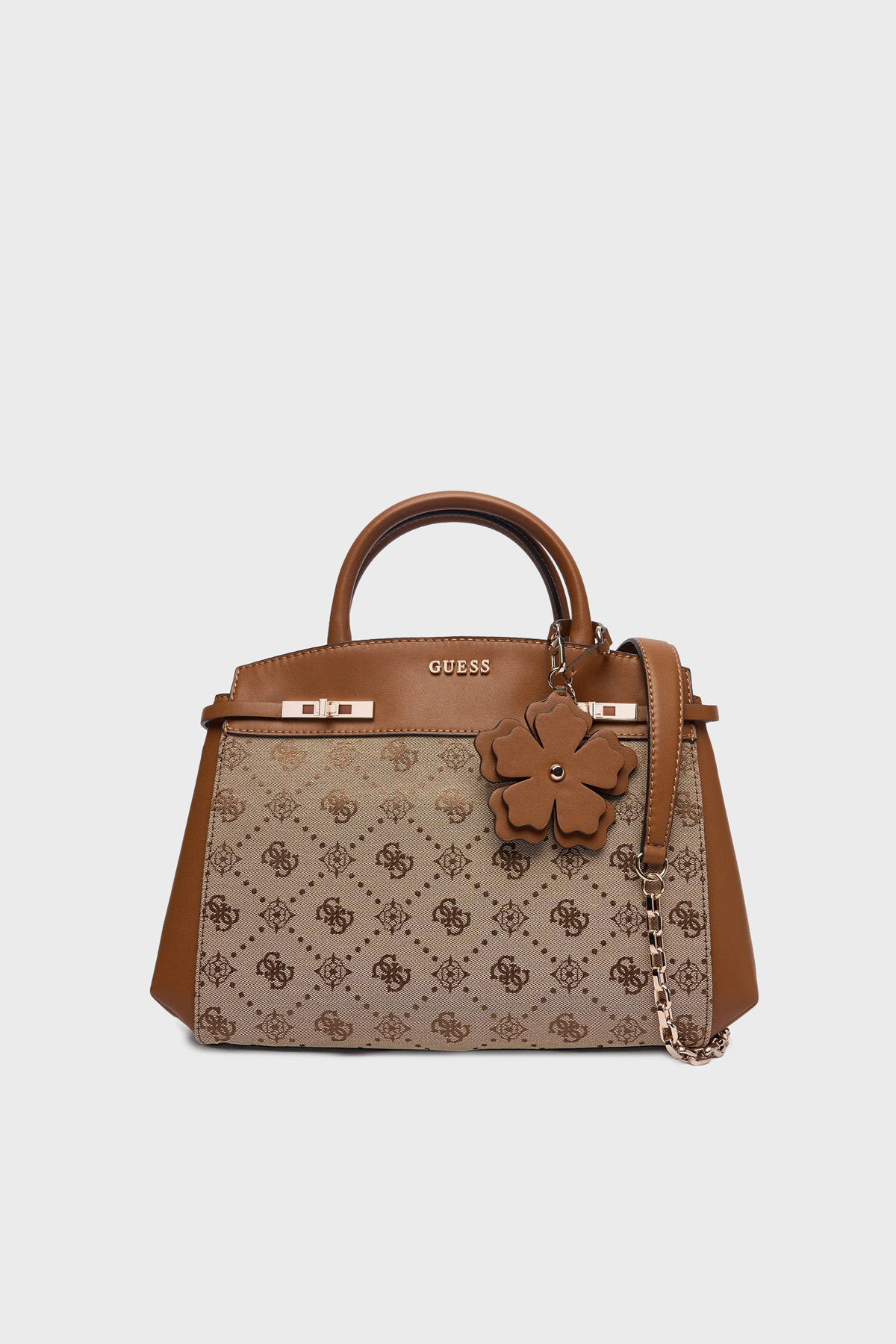 Guess Melinda 4G Logolu Çıkarılabilir Zincir Askılı  HWJP9902060 Kadın Çanta HWJP99 02060 LTL KAHVE