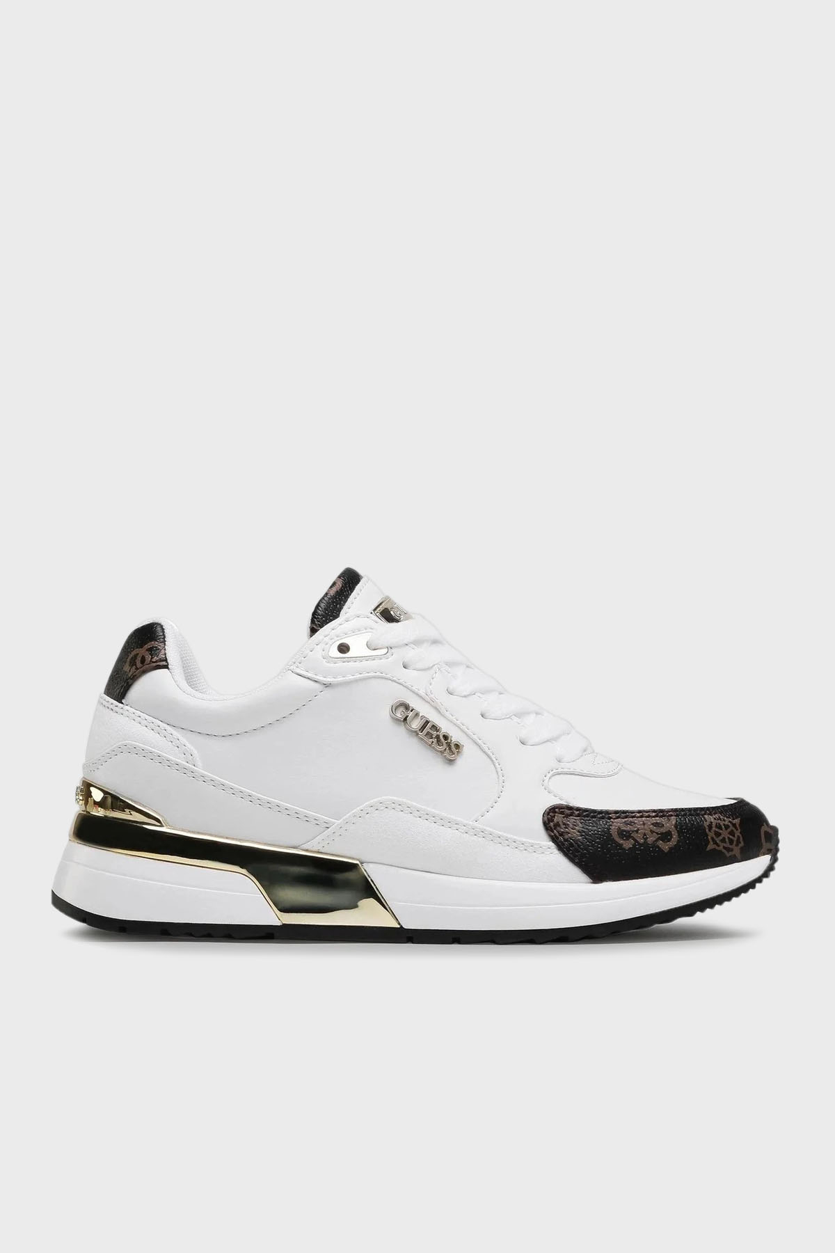 Guess Moxea 4G Logolu Sneaker  FL5MOXFAL12 Kadın Ayakkabı FL5MOX FAL12 WHBR BEYAZ