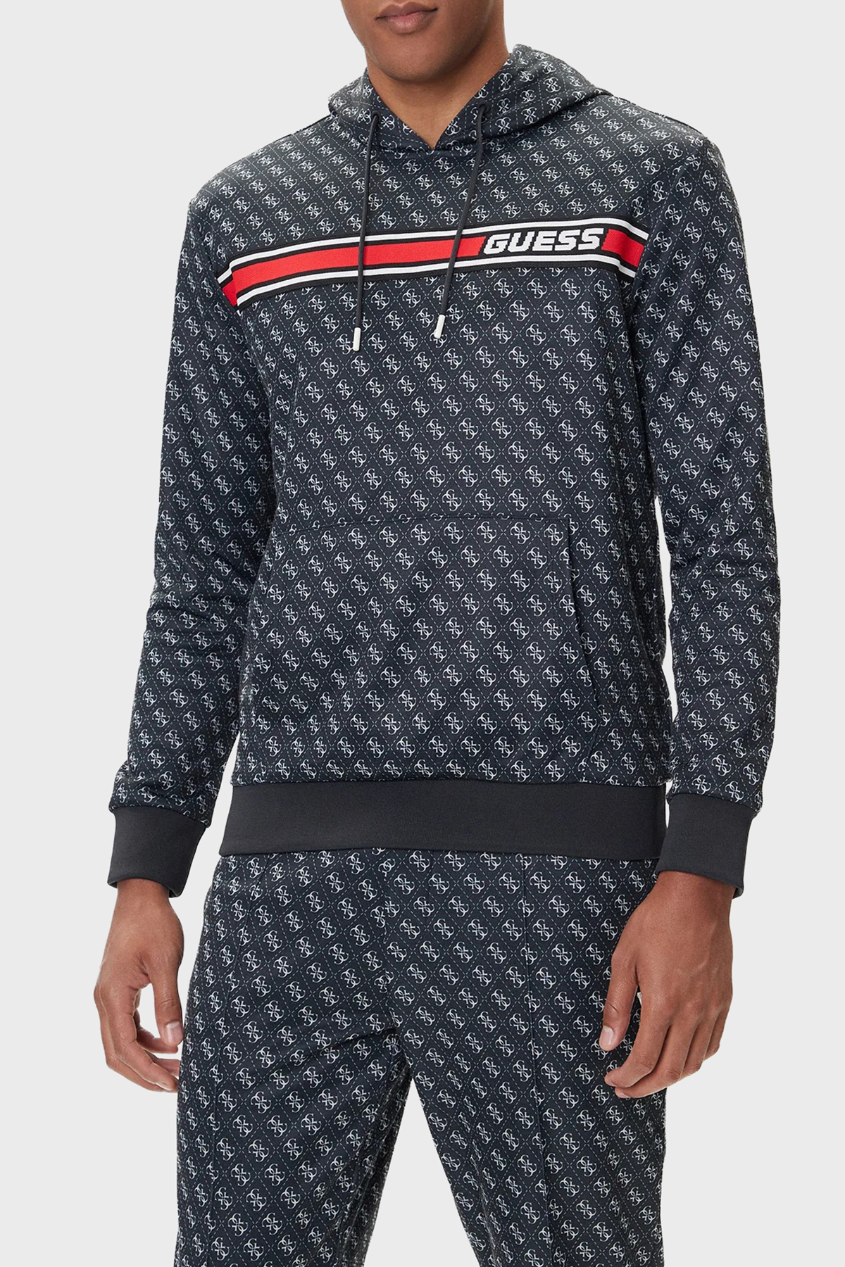 Guess New Korbin Pamuklu Logo Baskılı Regular Fit Kapüşonlu  Z4BQ30K7122 Erkek Sweat Z4BQ30 K7122 P9QC LACİVERT