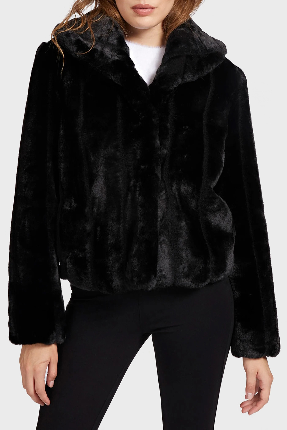 Guess New Sophy Regular Fit Cepli Suni Kürk  W0BL0NWDCH0 Kadın Mont W0BL0NWDCH0 JBLK SİYAH