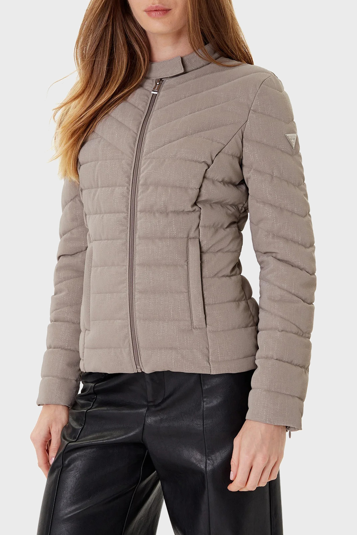 Guess New Vona Kapitoneli Regular Fit Bisiklet Yaka Logolu  W5YL13WHDQ0 Kadın Mont W5YL13 WHDQ0 G1J1 GRİ