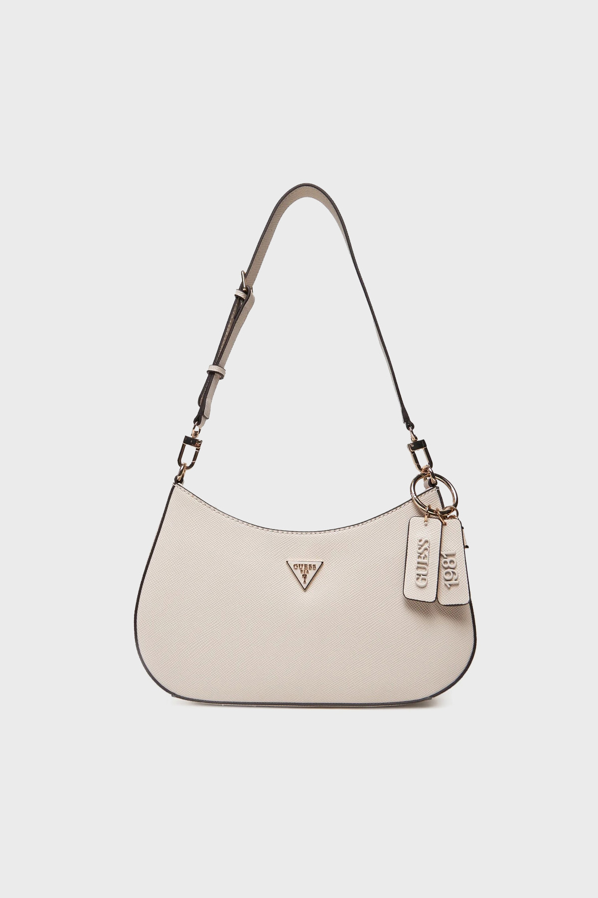 Guess Noelle Logolu Ayarlanabilir Omuz Askılı  HWZG9672180 Kadın Çanta HWZG96 72180 BON EKRU