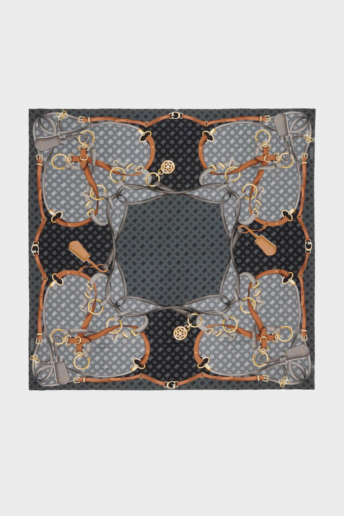 Guess Logolu 120 x 120 cm  AW5444POL01 Kadın Eşarp AW5444 POL01 BLA SİYAH