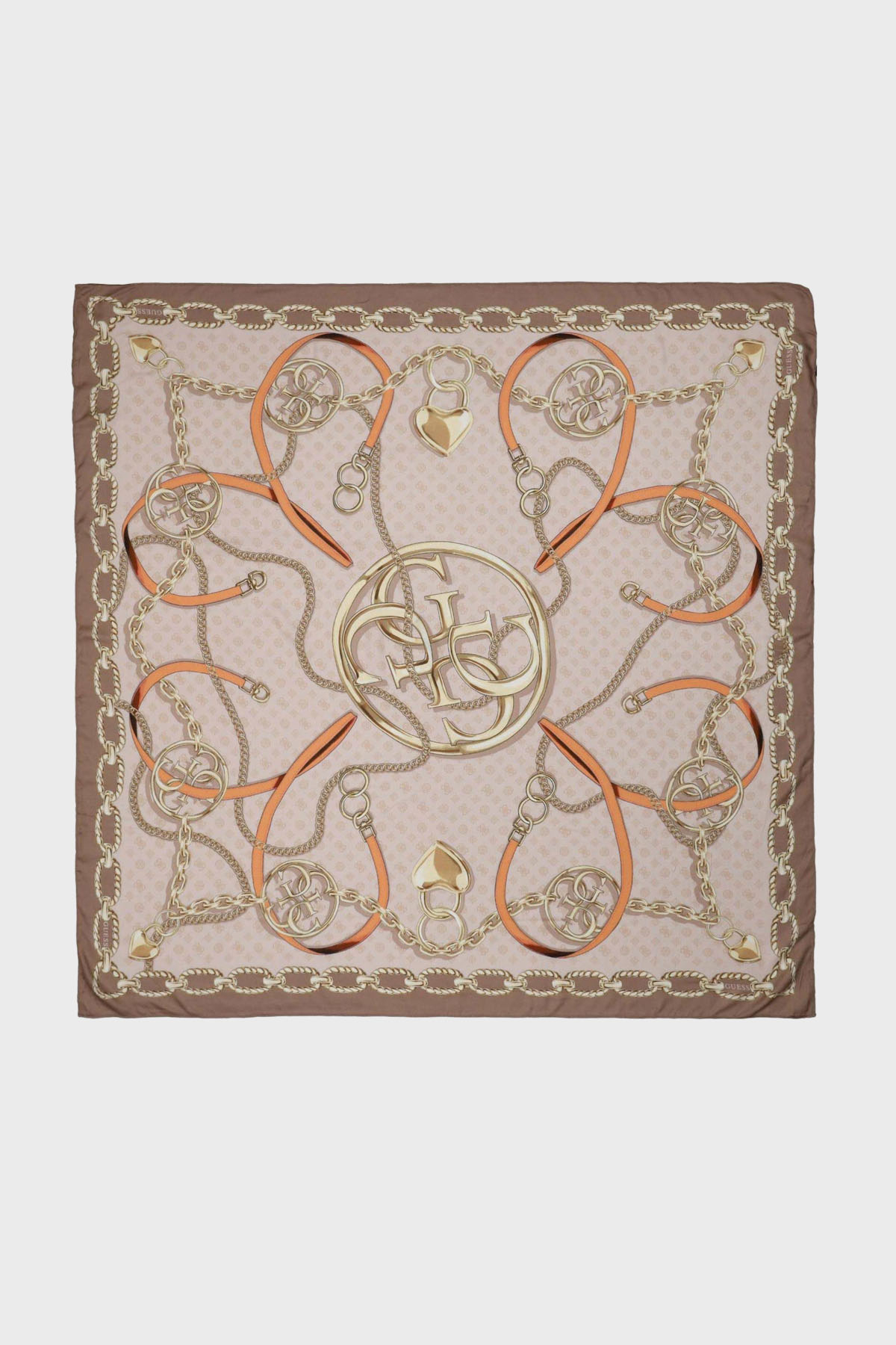 Guess Logolu 130 x 130 cm Modal  AW5462MOD03 Kadın Eşarp AW5462 MOD03 TUP BEJ