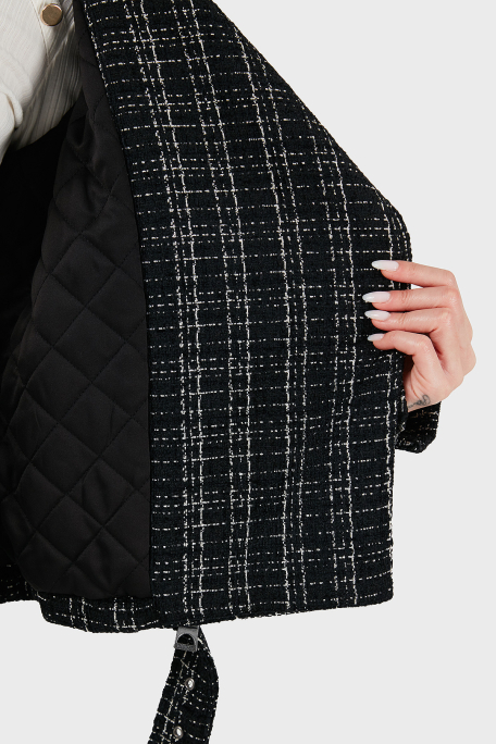 Guess Sandra Regular Fit Yumuşak Tüy Detaylı Yaka Fermuarlı