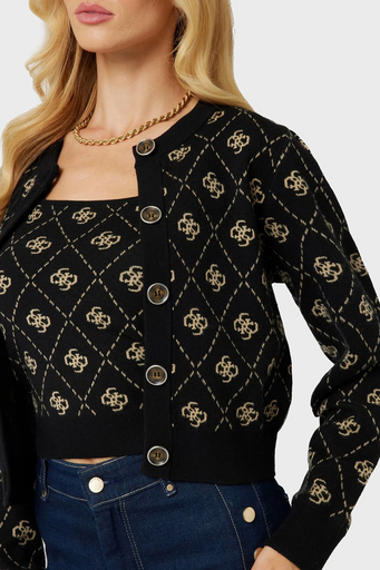 ユカリサ Guess Sarah 4G Yünlü Regular Fit Bisiklet Yaka W4BR0DZ3JD2 Bayan