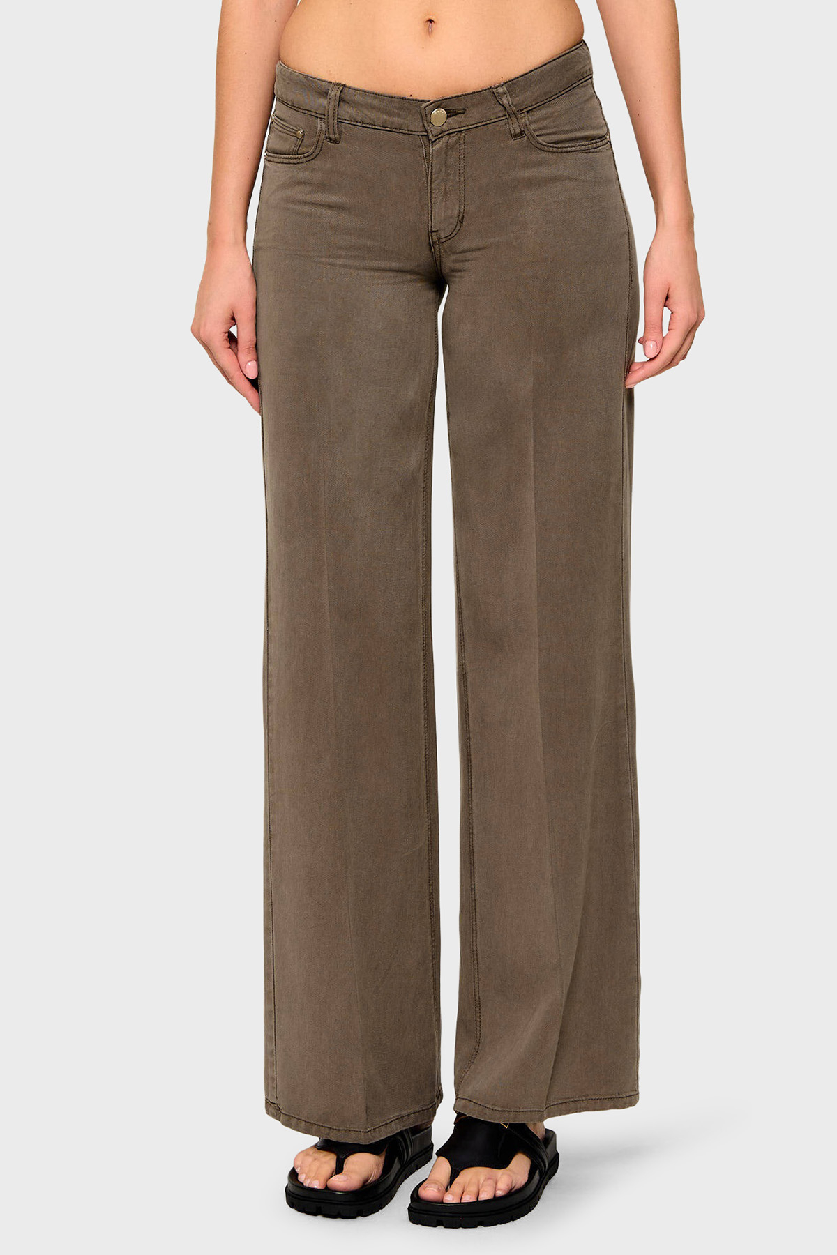 Guess Sexy Wide Leg Fit Geniş Paça Palazzo  W4GA96WDP85 Kadın Pantolon W4GA96 WDP85 G1EC VİZON