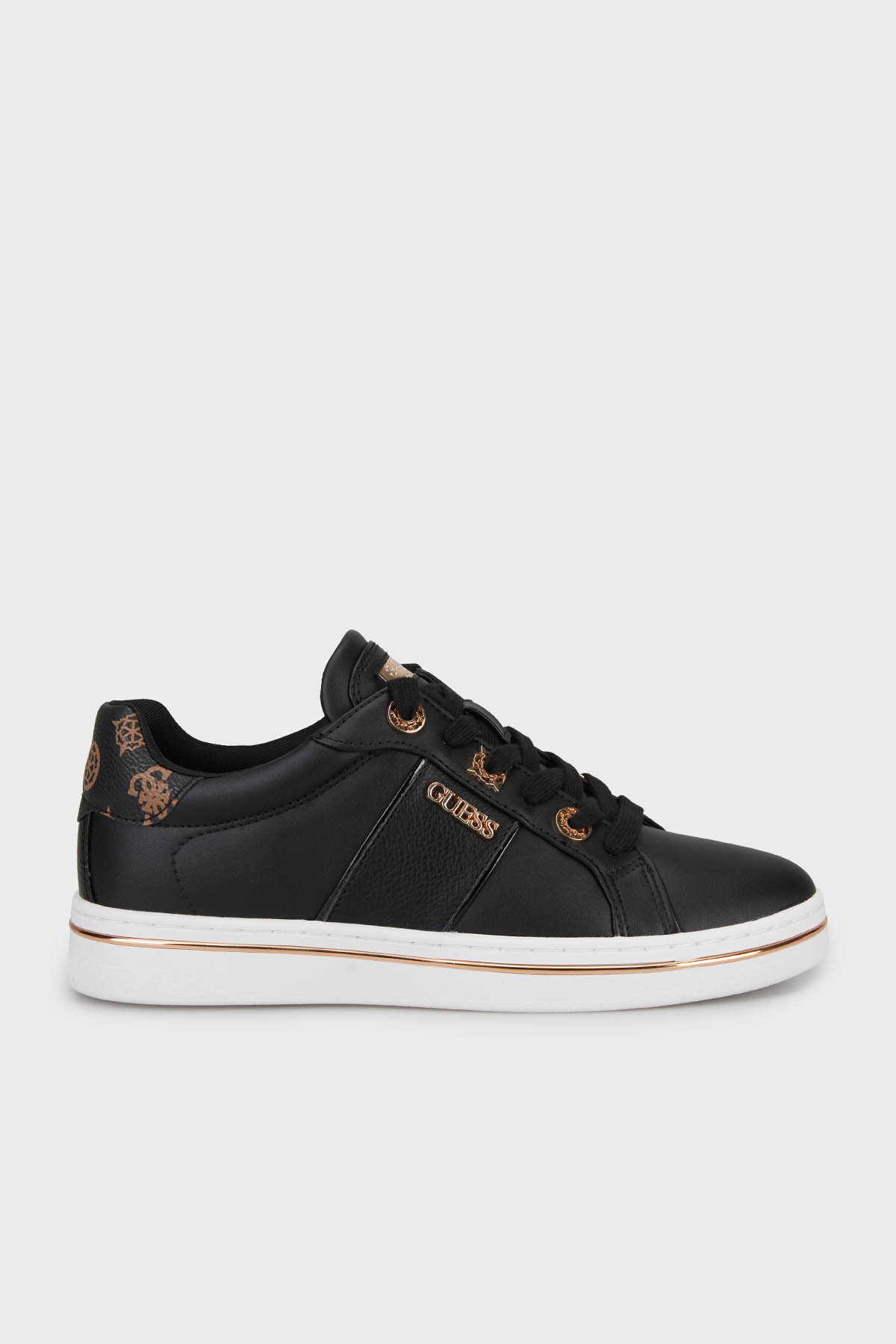 Guess Stew 4G Logo Detaylı Sneaker  FLPSTWELE12 Kadın Ayakkabı FLPSTW ELE12 BLACK SİYAH