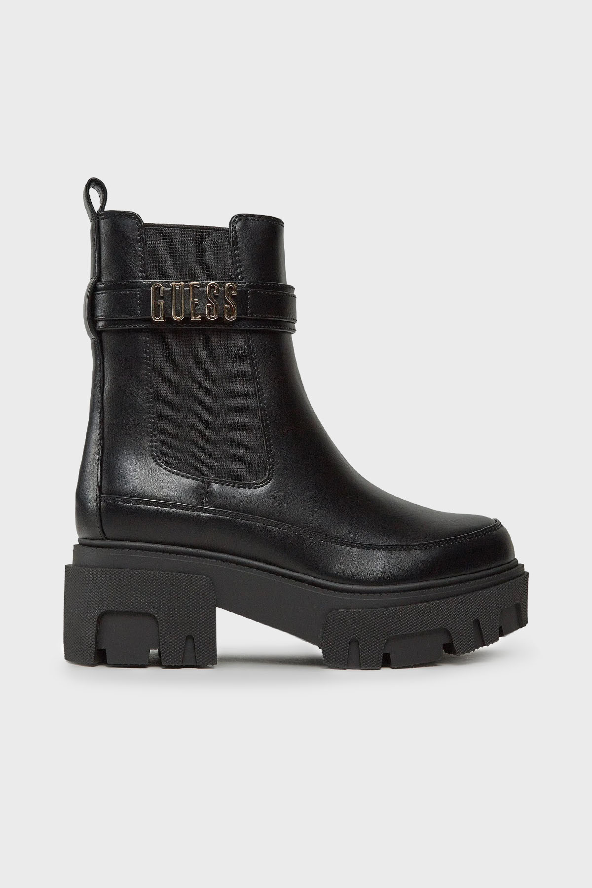 Guess Yelma Fermuarlı  FL8YEAELE10 Kadın Bot FL8YEA ELE10 BLACK SİYAH