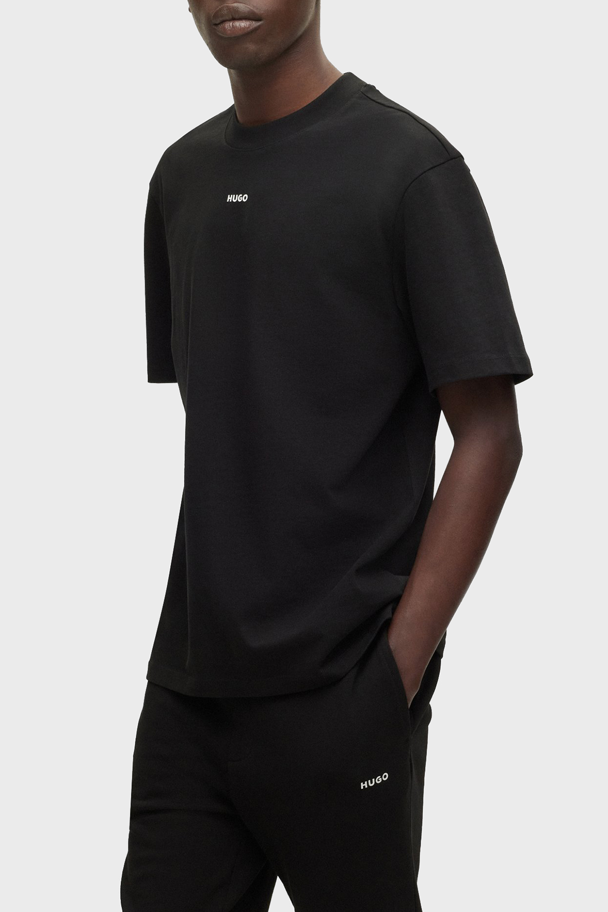 Hugo % 100 Pamuk Bisiklet Yaka Relaxed Fit Erkek T Shirt 50488330 001 SİYAH