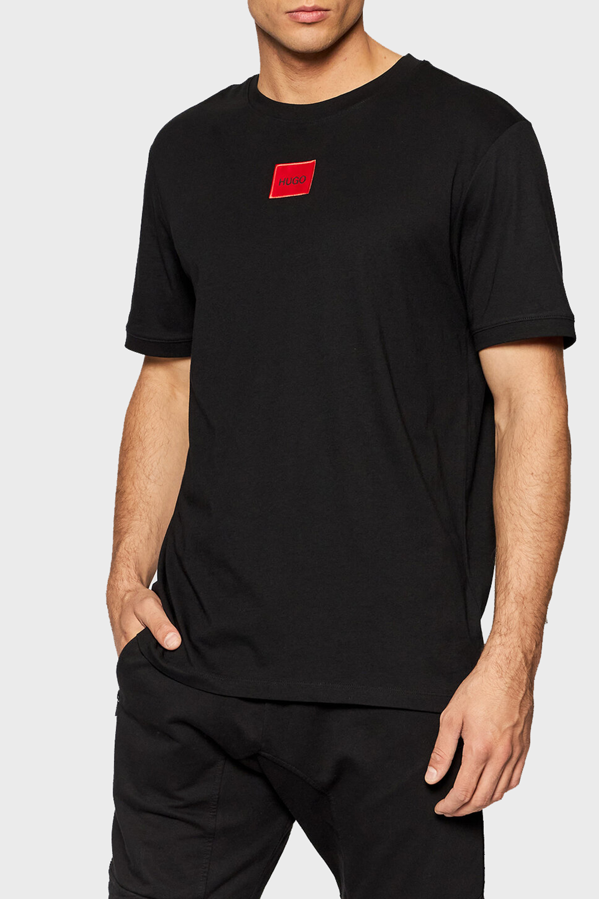Hugo Baskılı Regular Fit Bisiklet Yaka % 100 Pamuk Erkek T Shirt 50447978 001 SİYAH