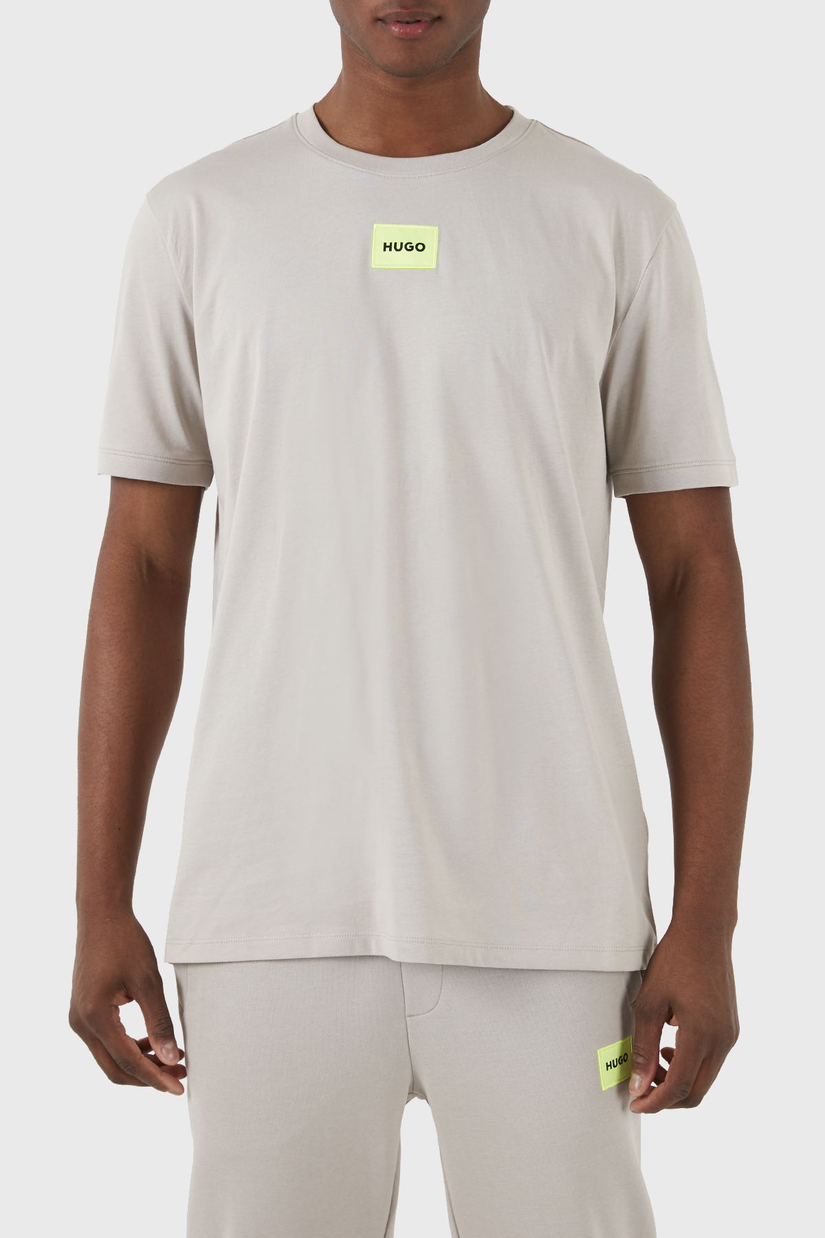 Hugo Baskılı Regular Fit Bisiklet Yaka % 100 Pamuk Erkek T Shirt 50447978 055 GRİ