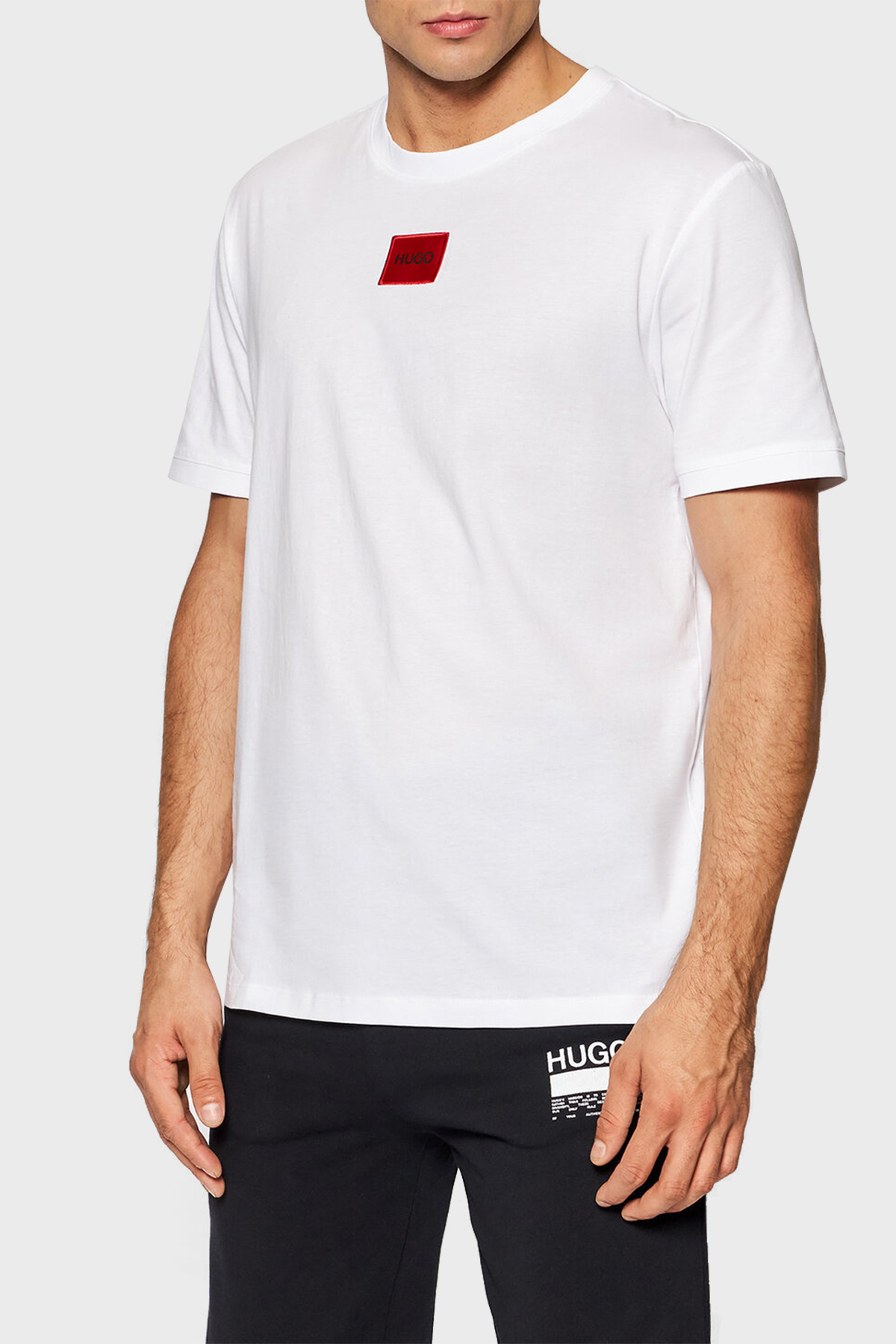 Hugo Baskılı Regular Fit Bisiklet Yaka % 100 Pamuk Erkek T Shirt 50447978 100 BEYAZ