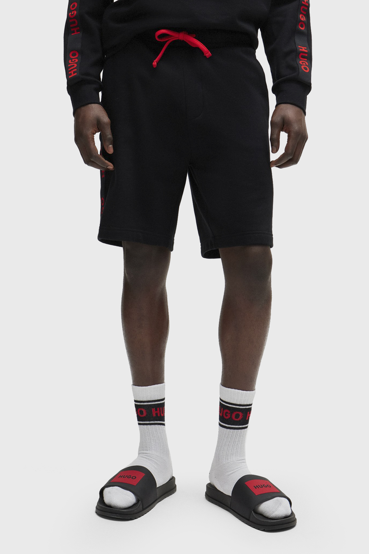 Hugo Belden Bağlamalı Pamuklu Regular Fit Erkek Short 50496996 001 SİYAH