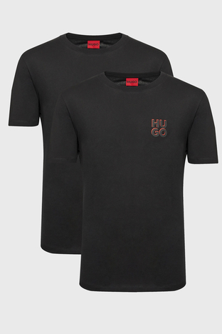 Hugo Bisiklet Yaka % 100 Pamuk Regular Fit 2 Pack Erkek T Shirt 50492550 001 SİYAH - Hugo