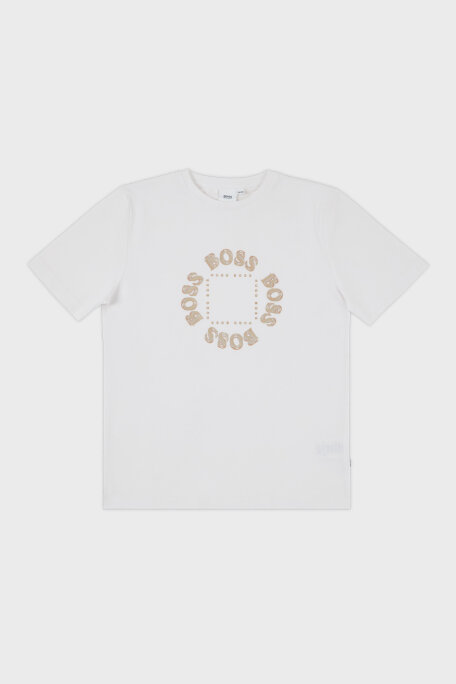 Hugo Boss Pamuklu Bisiklet Yaka Çocuk 25G93 10B T Shirt 25G93/10B WHITE BEYAZ - 1