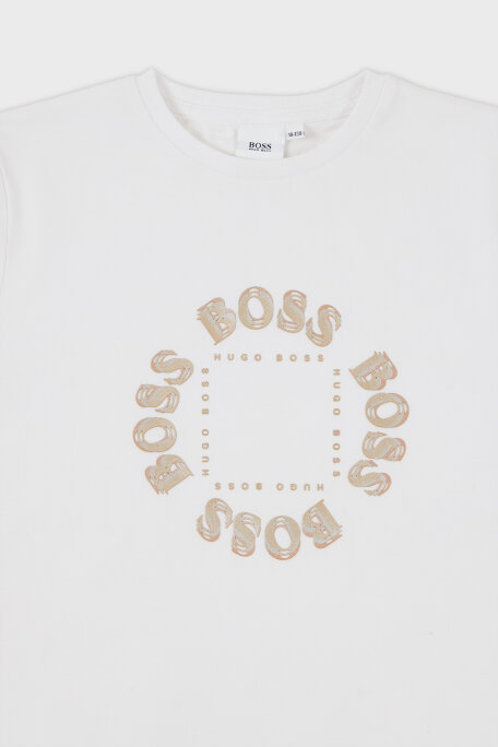 Hugo Boss Pamuklu Bisiklet Yaka Çocuk 25G93 10B T Shirt 25G93/10B WHITE BEYAZ - 3