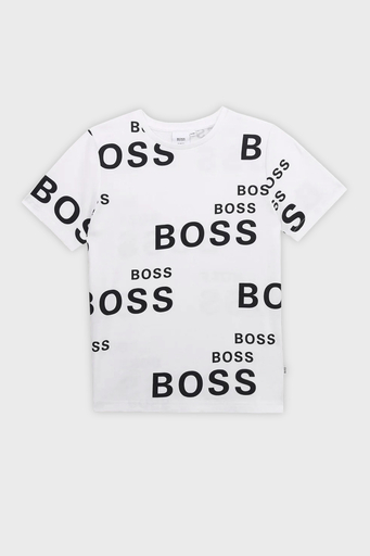 Hugo Boss Pamuklu Bisiklet Yaka Çocuk T Shirt 25G95/10B WHITE BEYAZ - 1