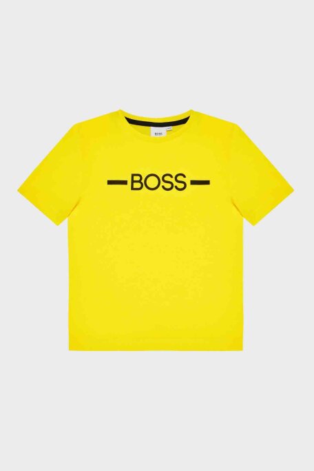 Hugo Boss Pamuklu Bisiklet Yaka Çocuk T Shirt 25G97/553 YELLOW SARI - 1