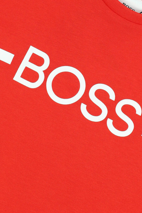 Hugo Boss Pamuklu Bisiklet Yaka Çocuk T Shirt 25G97/997 RED KIRMIZI - 3