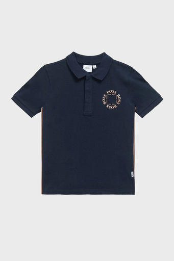 Hugo Boss Pamuklu Çocuk Polo Yaka T Shirt 25L16/849 MARINE LACİVERT - 1