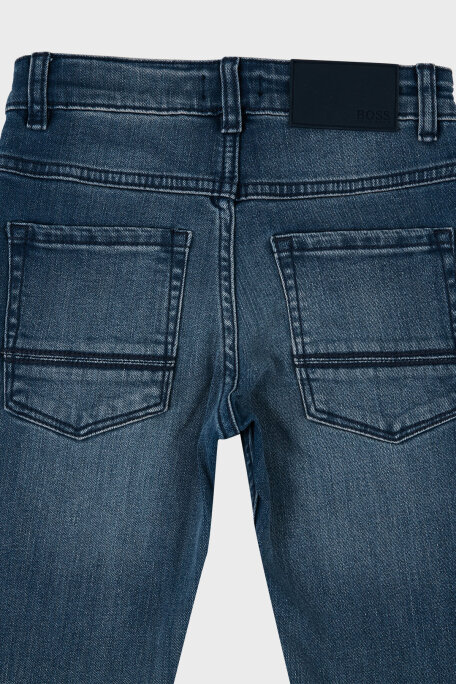 Hugo Boss Streç Pamuklu Slim Fit Çocuk Jeans 24710 Z07 Kot Pantolon 24710/Z07 STONE MAVİ - 3