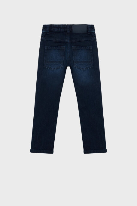 Hugo Boss Streç Pamuklu Slim Fit Çocuk Jeans Kot Pantolon 24710/Z09 RINSE WASH LACİVERT - 2