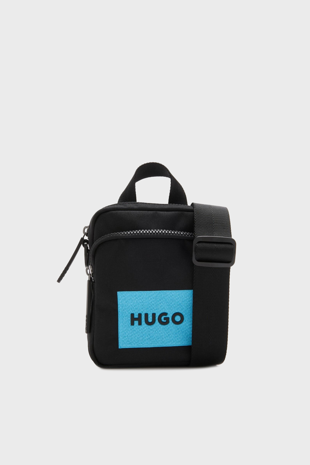 Hugo Logo Baskılı Çıkarılabilir Askılı Fermuarlı Erkek Çanta 50516606 001 SİYAH
