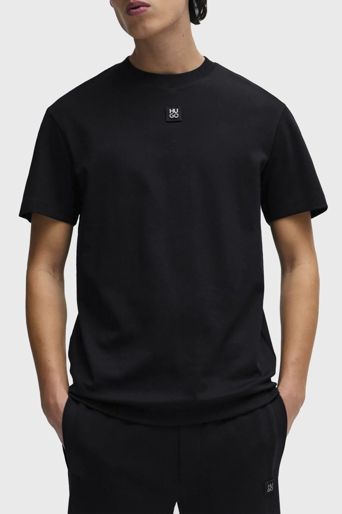 Hugo Logolu Bisiklet Yaka % 100 Pamuk Regular Fit Erkek T Shirt 50505201 001 SİYAH