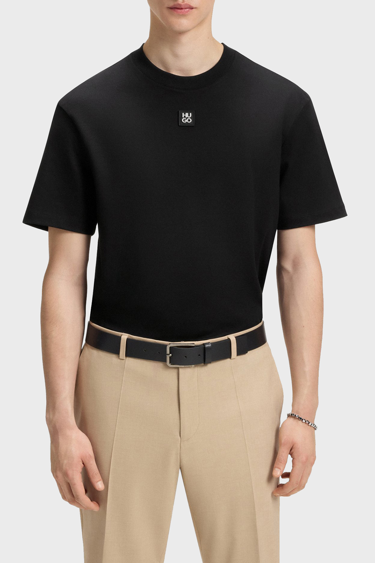 Hugo Logolu Bisiklet Yaka % 100 Pamuk Regular Fit Erkek T Shirt 50505201 002 SİYAH