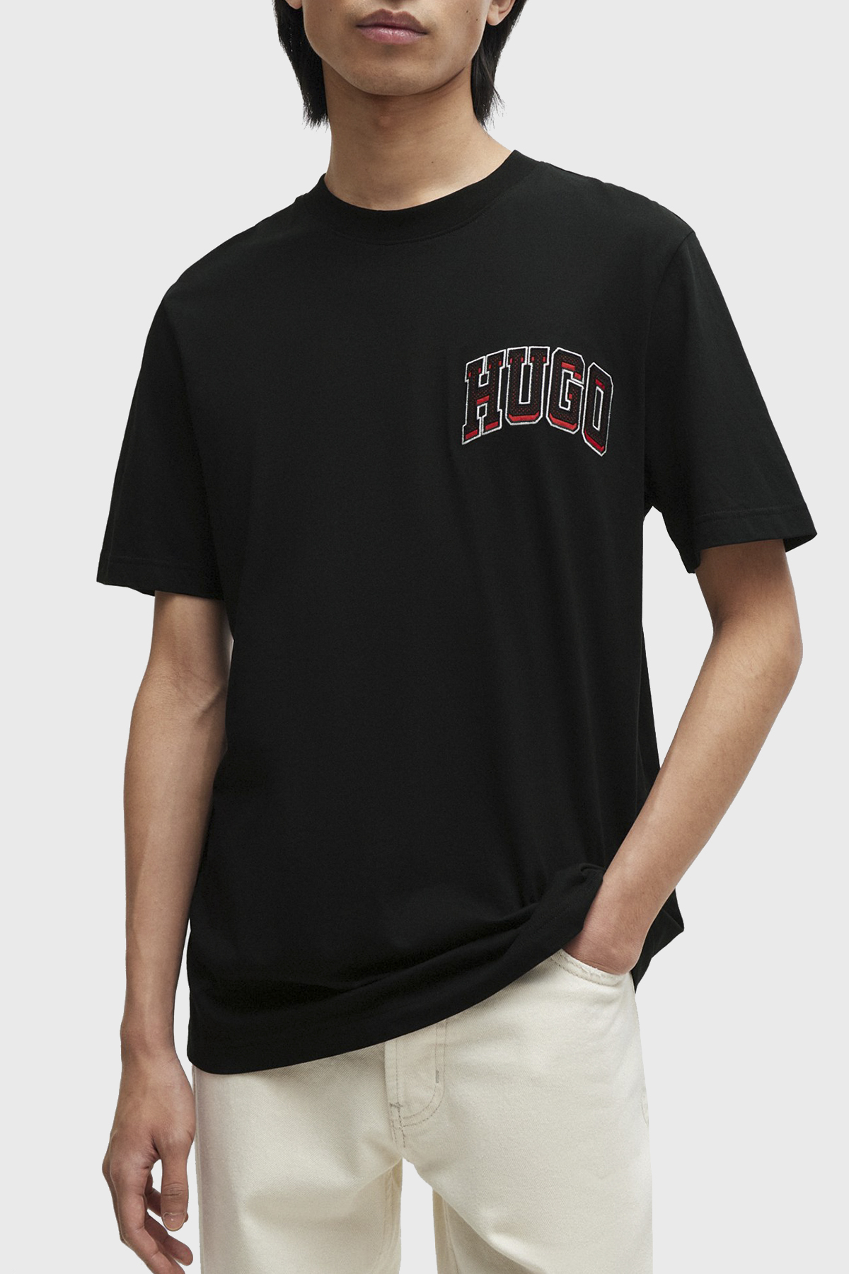 Hugo Logolu Bisiklet Yaka Regular Fit Pamuklu Erkek T Shirt 50515067 001 SİYAH