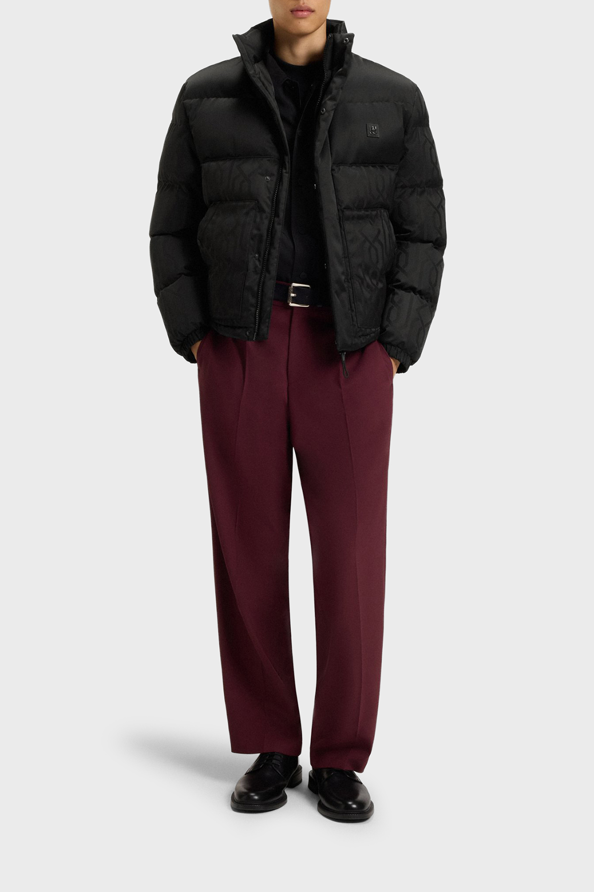 Hugo Logolu Regular Fit Dik Yaka Su İtici Şişme Erkek Mont 50549096 001 SİYAH