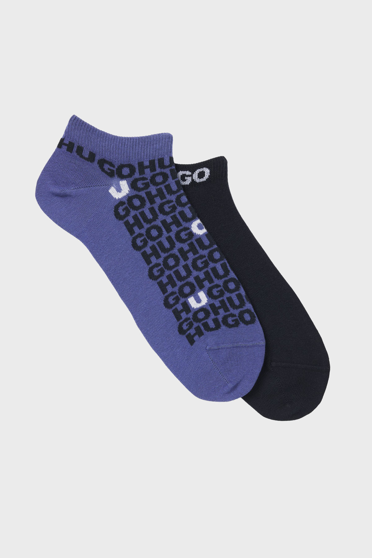 Hugo Logolu Streç Pamuklu 2 Pack Erkek Çorap 50520998 422 MAVİ-LACİVERT