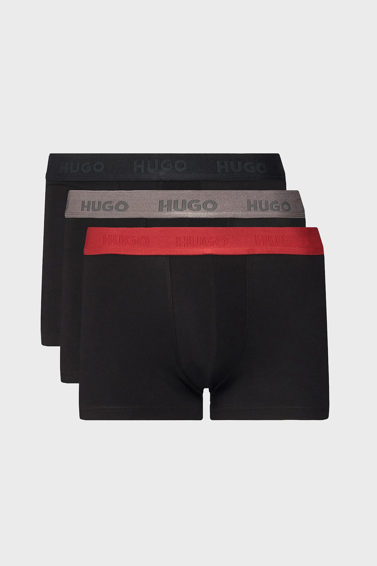 Hugo Logolu Streç Pamuklu 3 Pack Erkek Boxer 50532611 009 SİYAH