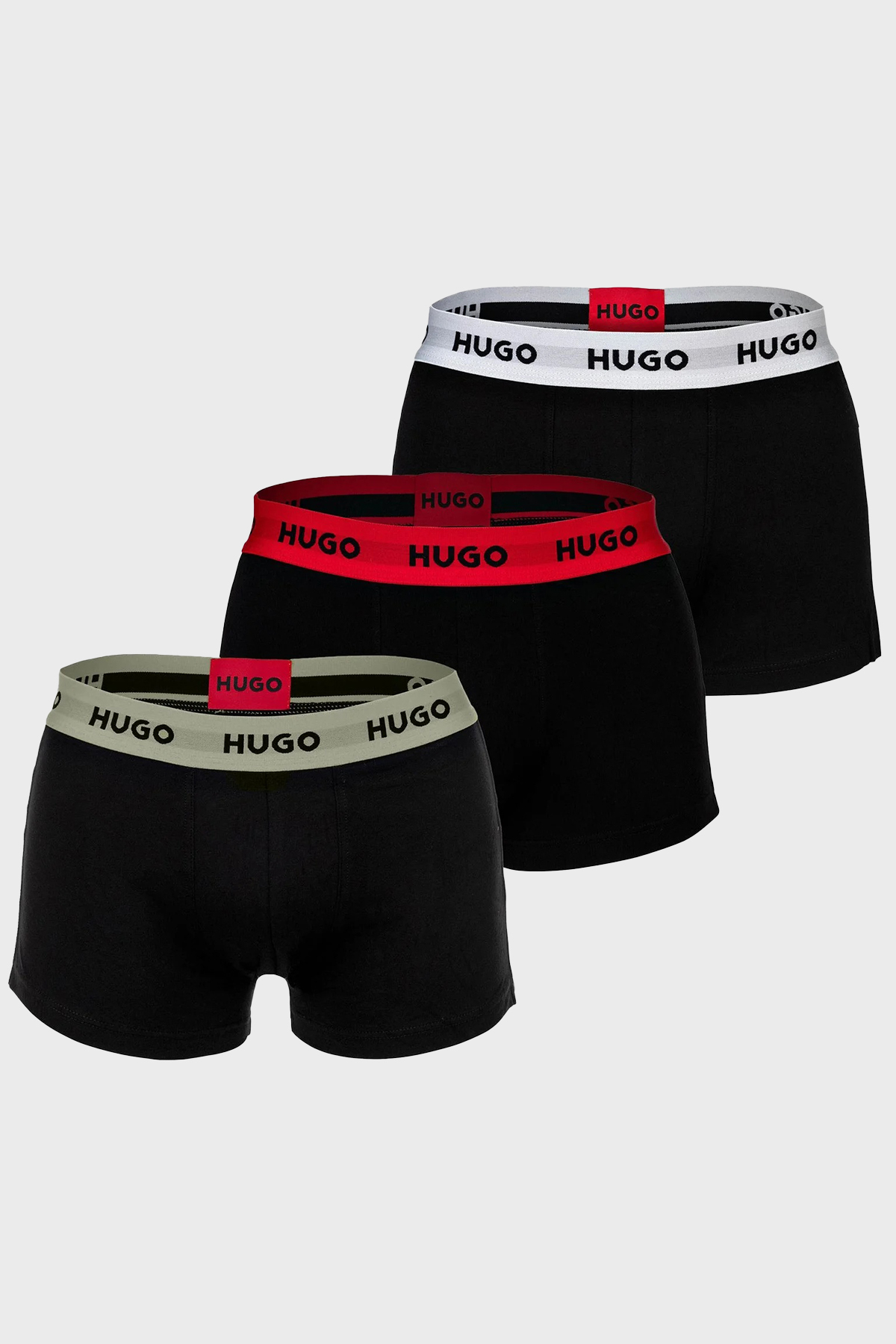 Hugo Logolu Streç Pamuklu 3 Pack Erkek Boxer 50532611 977 SİYAH