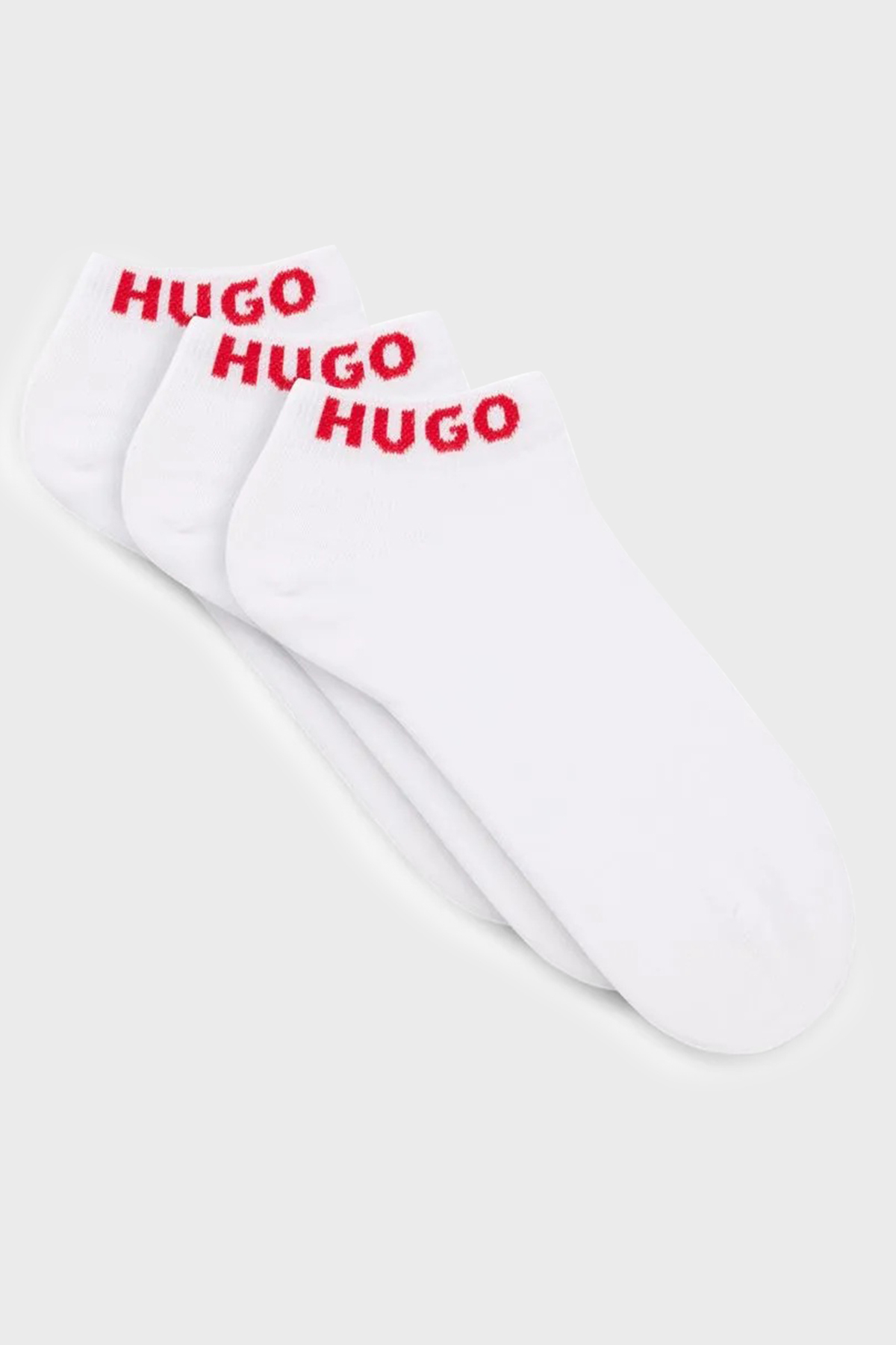 Hugo Logolu Streç Pamuklu 3 Pack Erkek Çorap 50516405 100 BEYAZ-KIRMIZI