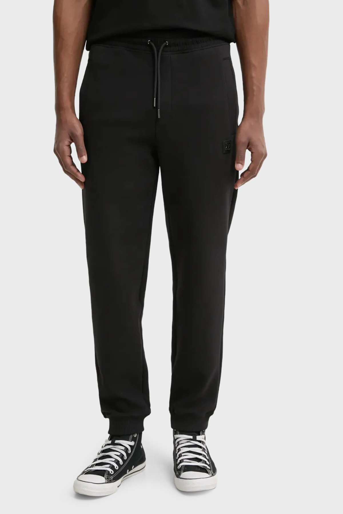 Hugo Logolu Streç Pamuklu Relaxed Fit Normal Bel Jogger Erkek Pantolon 50533695 001 SİYAH