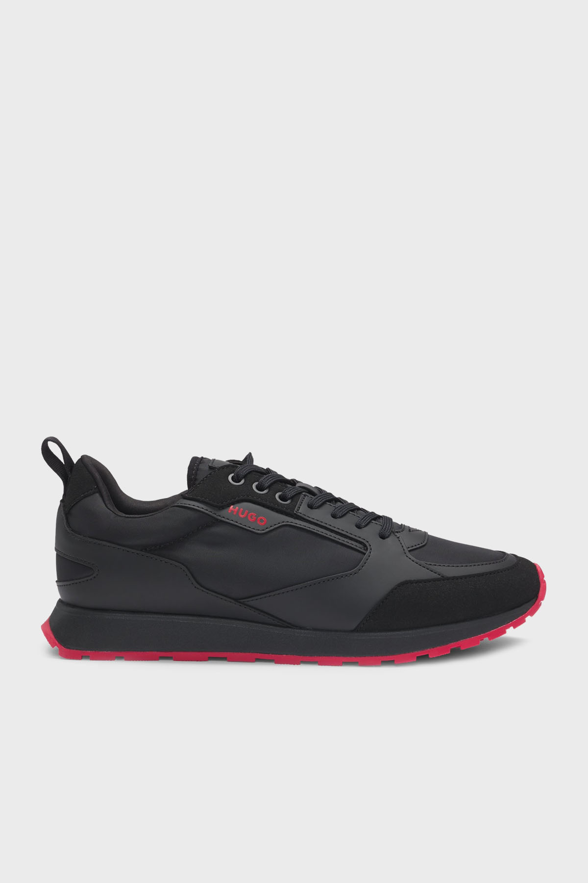 Hugo Logolu Süet Detaylı Sneaker Erkek Ayakkabı 50536568 001 SİYAH