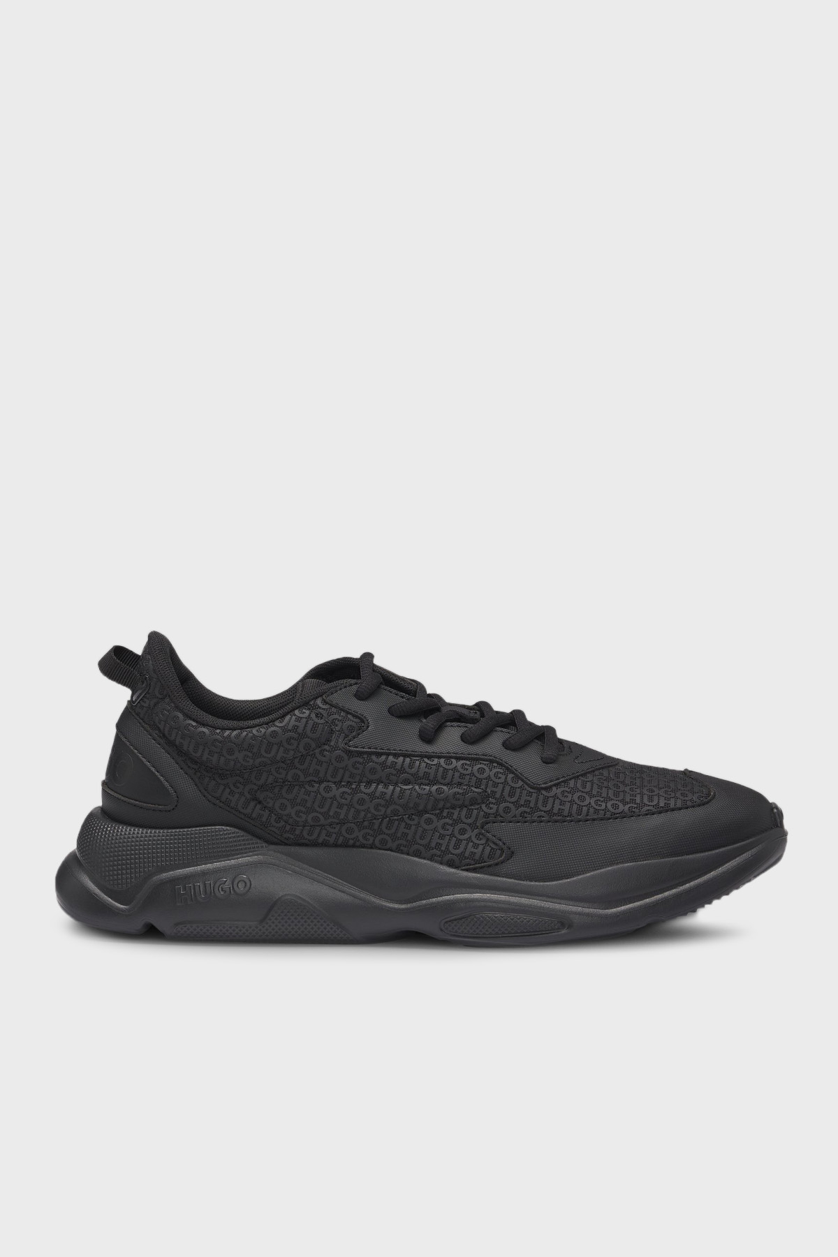 Hugo Marka Monogramlı Sneaker Erkek Ayakkabı 50536270 001 SİYAH