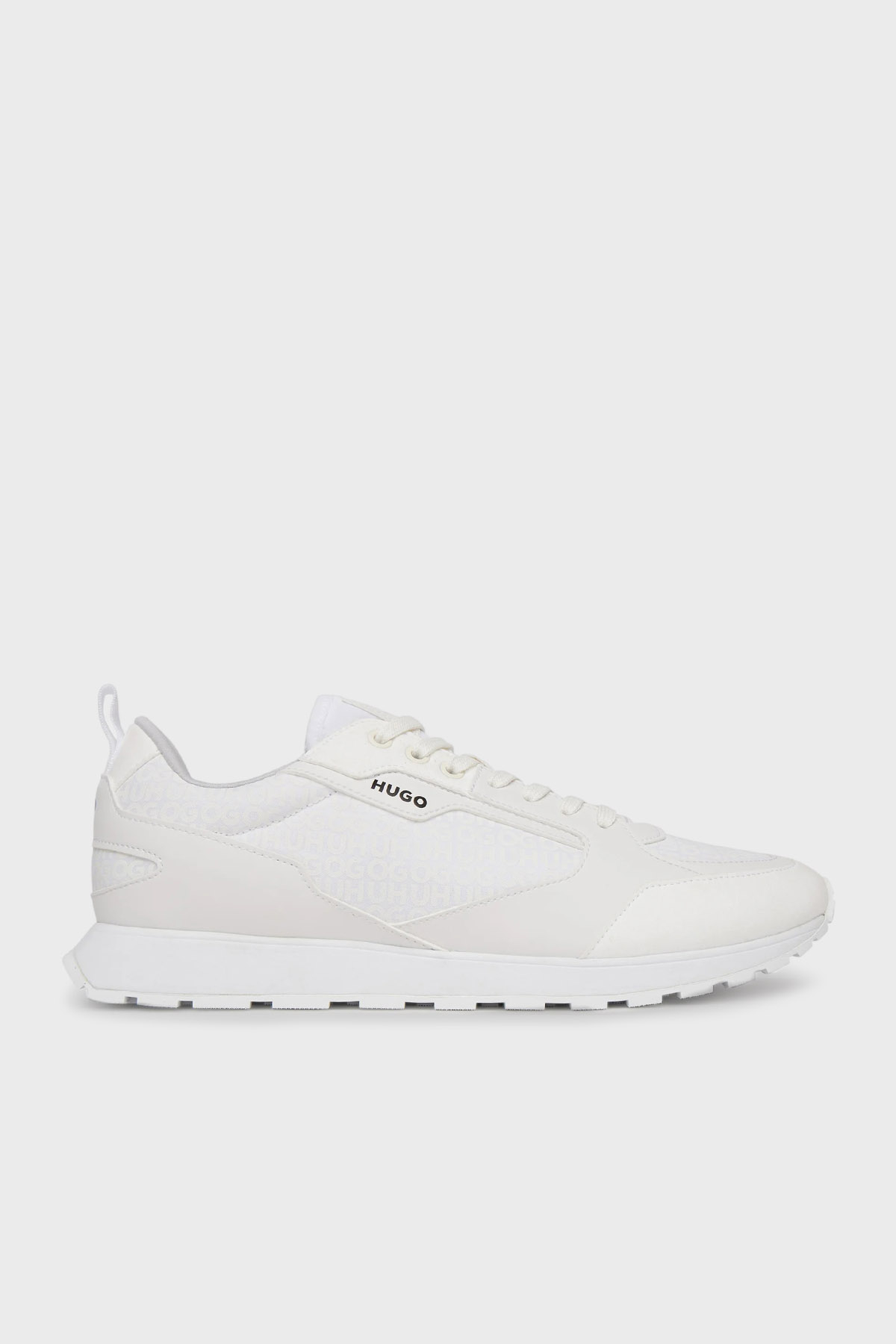Hugo Monogram Logo Baskılı Sneaker Erkek Ayakkabı 50536205 100 BEYAZ