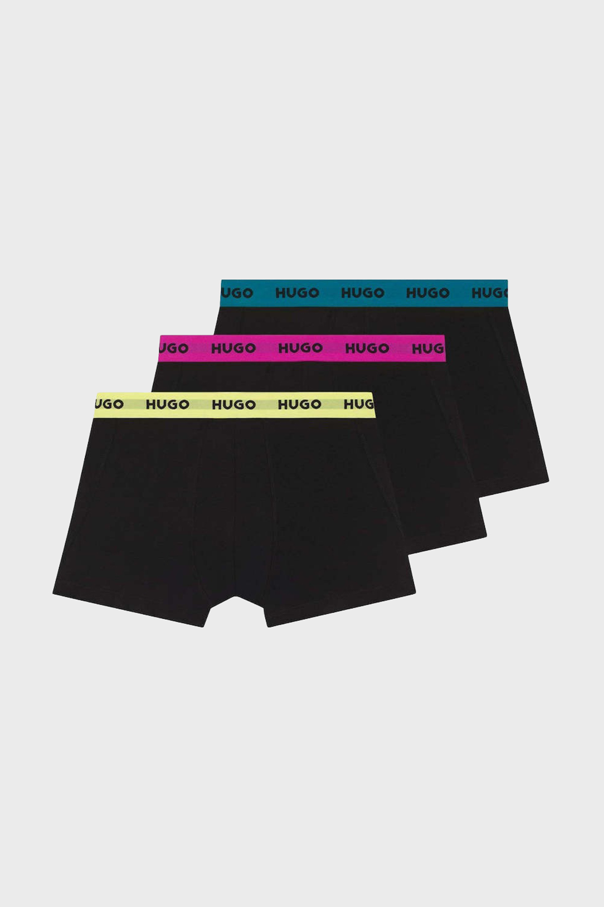 Hugo Pamuklu Logolu 3 Lü Erkek Boxer 50532611 008 Siyah-Siyah-Siyah