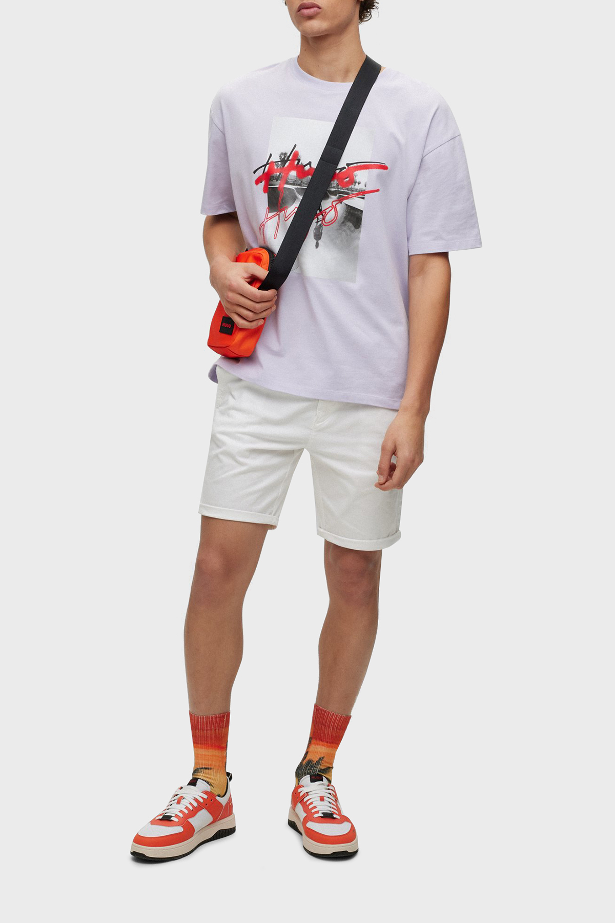 Hugo Pamuklu Normal Bel Slim Fit Chino Erkek Short 50471182 100 BEYAZ