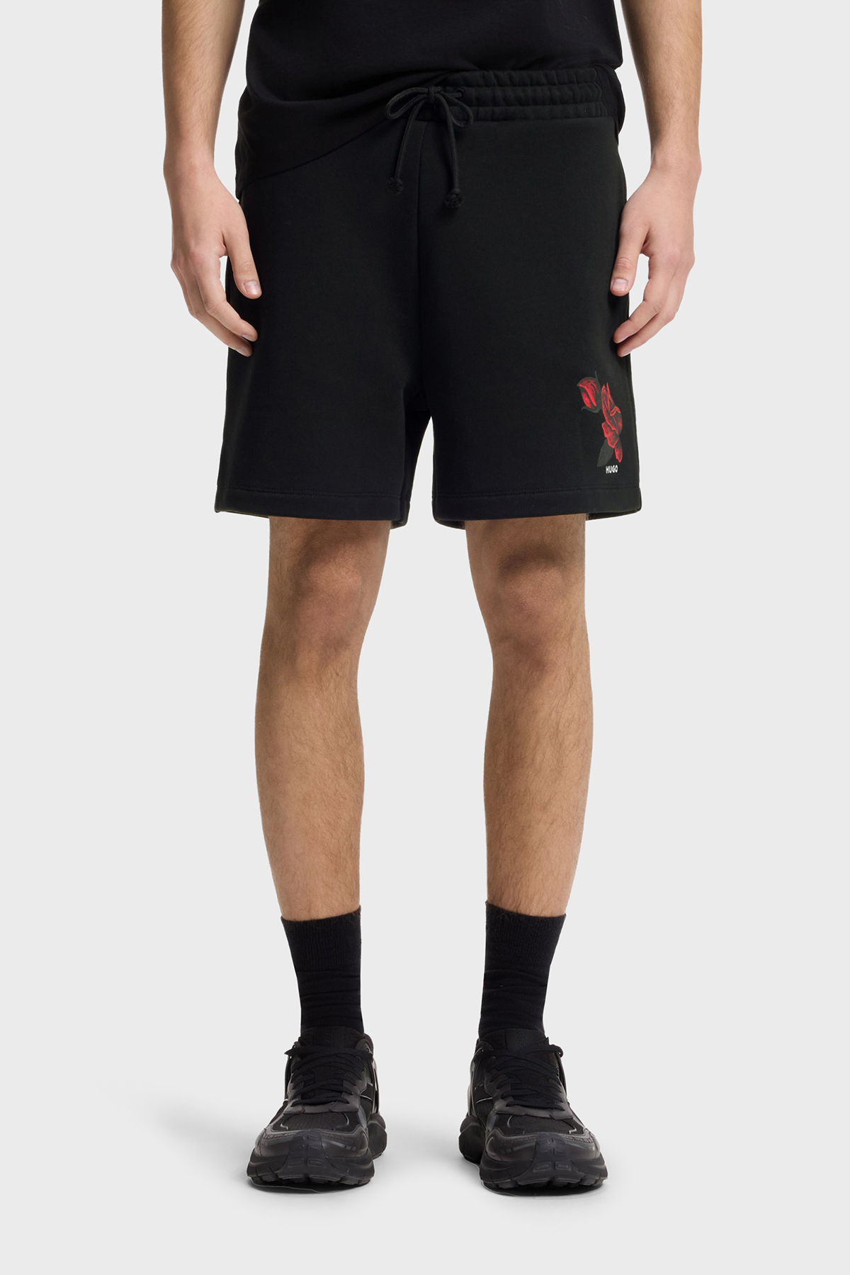 Hugo Pamuklu Regular Fit Baskılı Normal Bel Erkek Short 50556390 001 SİYAH
